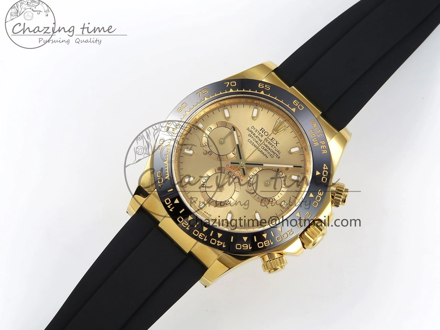 MiroTime 0220 Efficient Daytona 116518 Clean 1:1 Best Edition YG Dial on Oysterflex Rubber Strap SA 1673